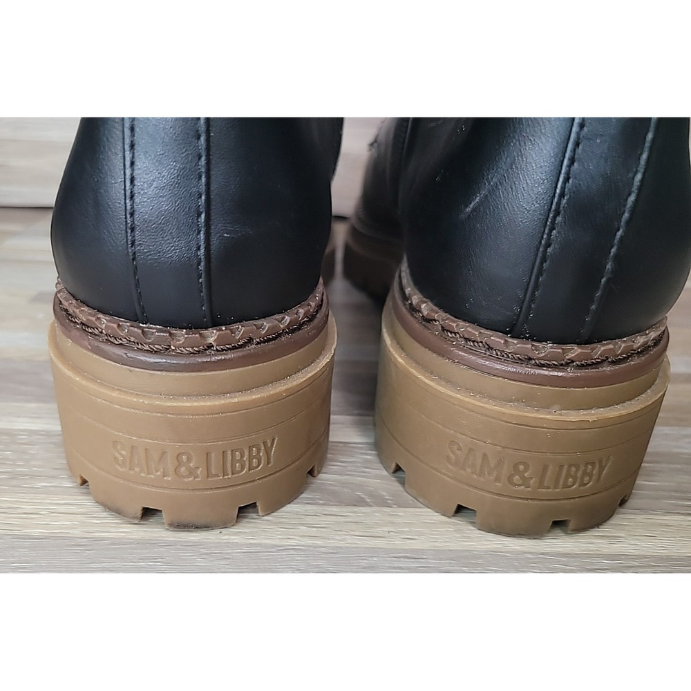 Sam & Libby Samantha Embellished Combat Boots Chunky Goth Y2K Women's Size 11 - Picture 9 of 14